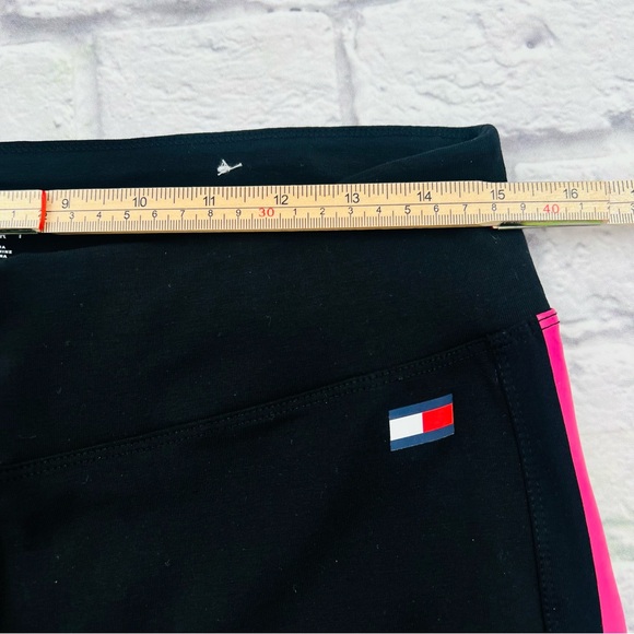 Tommy Hilfiger Sport Womans 1X Black and Pink Athletic Leggings Athleisure - Picture 7 of 11